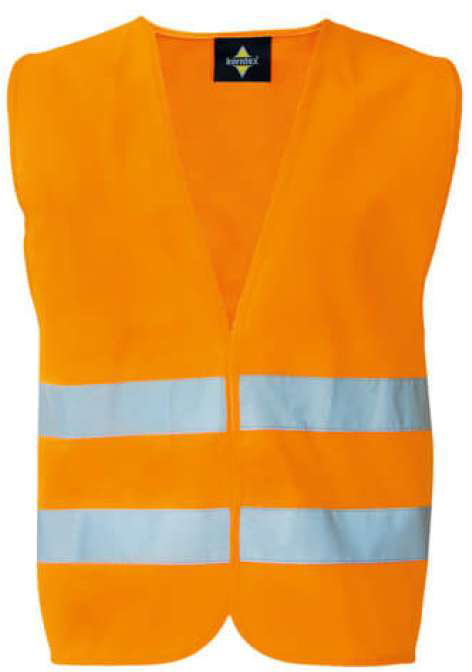 Korntex Basic Safety Vest For Print "karlsruhe" - 2 Velcro - Orange