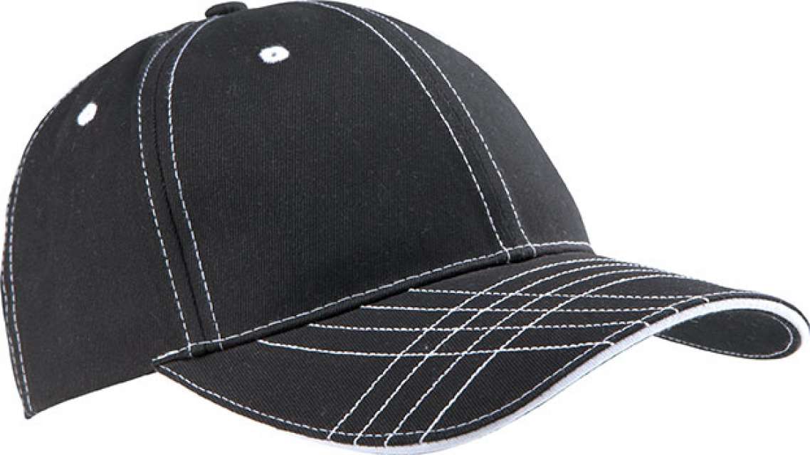 K-up 6 Panels Fashion Cap - čierna