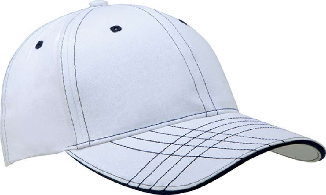 K-up 6 Panels Fashion Cap - white