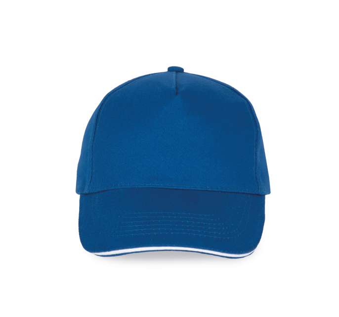 K-up Sandwich Peak Cap - 5 Panels - blue