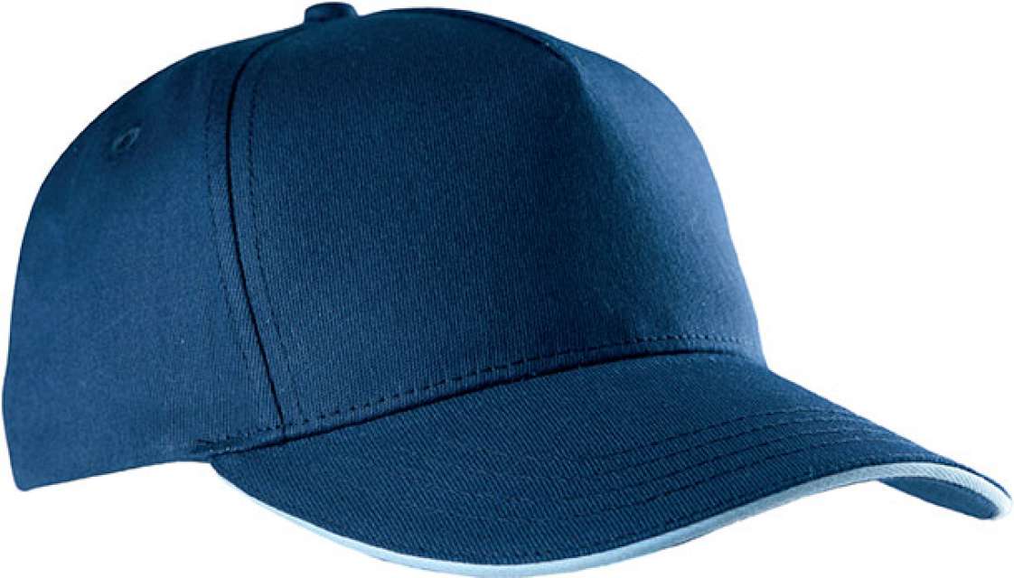 K-up Sandwich Peak Cap - 5 Panels - blue