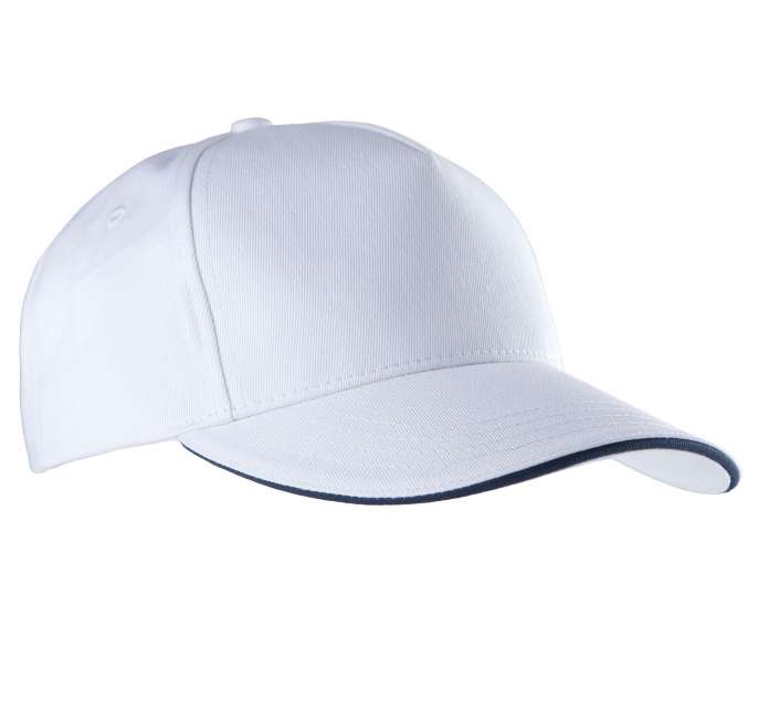 K-up Sandwich Peak Cap - 5 Panels - biela