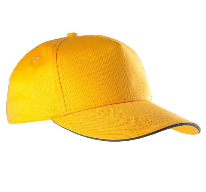 K-up Sandwich Peak Cap - 5 Panels - žltá