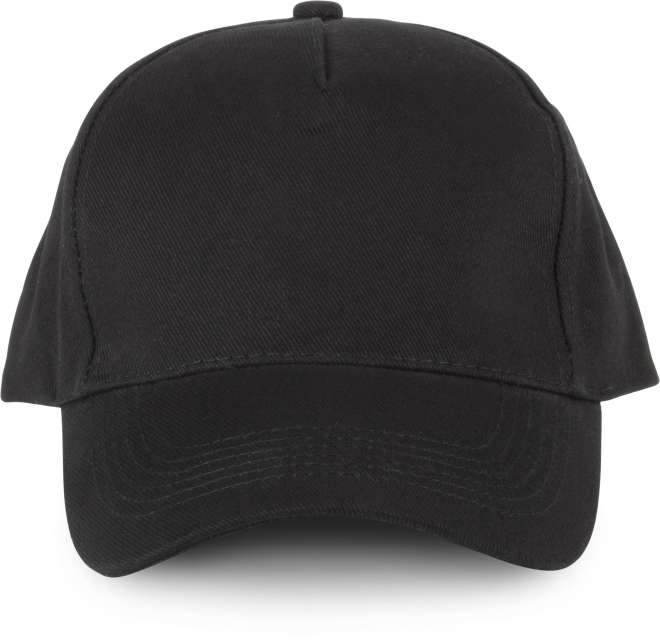 K-up 5 Panels Organic Cotton Cap - čierna