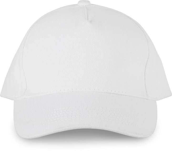 K-up 5 Panels Organic Cotton Cap - bílá