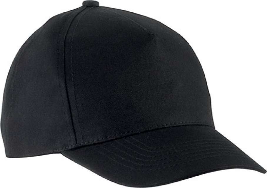 K-up Kids' Cotton Cap - 5 Panels - schwarz