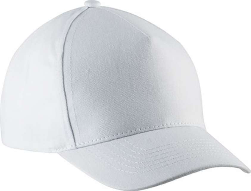 K-up Kids' Cotton Cap - 5 Panels - bílá