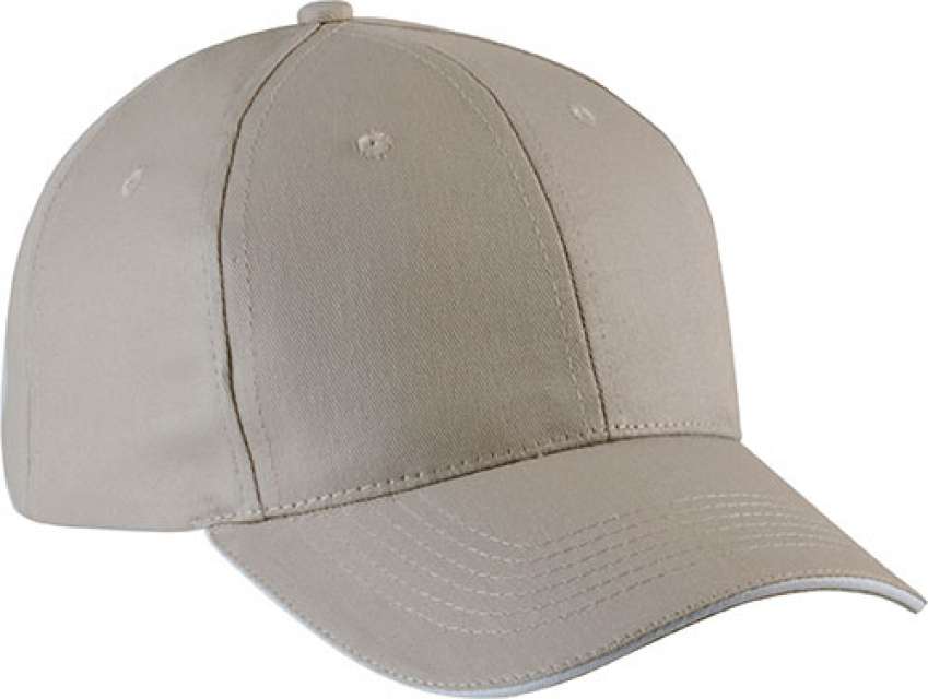 K-up Sandwich Peak Cap - 6 Panels - brown