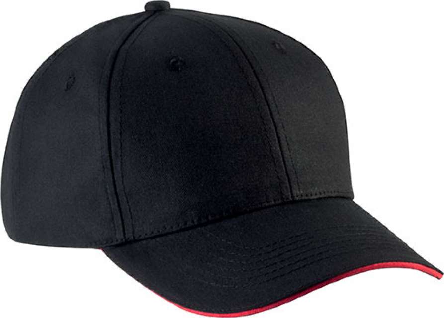 K-up Sandwich Peak Cap - 6 Panels - K-up Sandwich Peak Cap - 6 Panels - Black