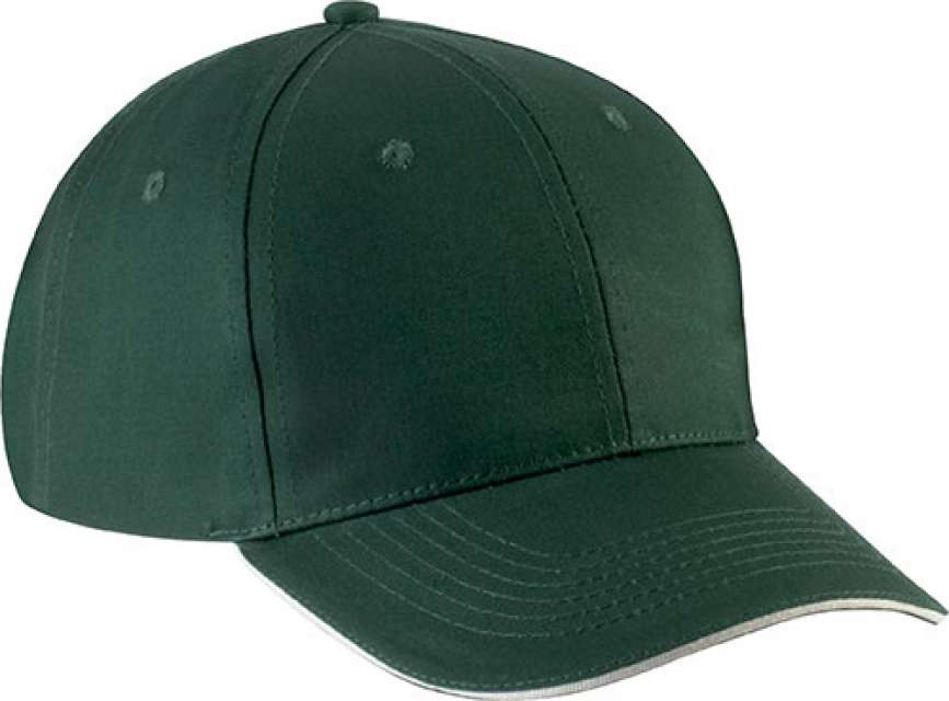 K-up Sandwich Peak Cap - 6 Panels - K-up Sandwich Peak Cap - 6 Panels - Forest Green