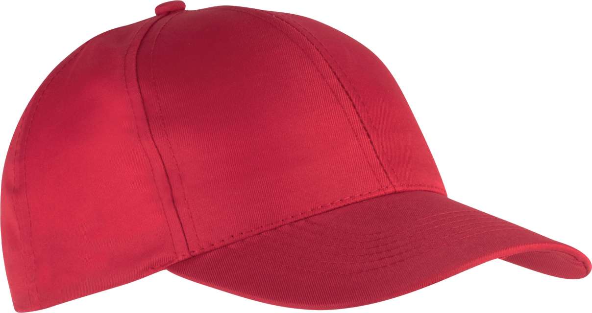 K-up Polyester Cap - 6 Panels - red