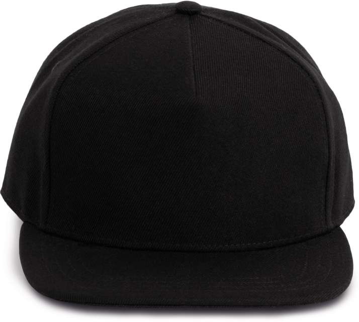 K-up Snapback Cap - 5 Panels - black