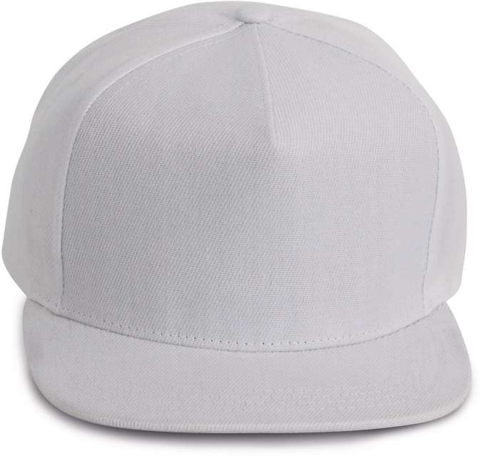 K-up Snapback Cap - 5 Panels - Weiß 