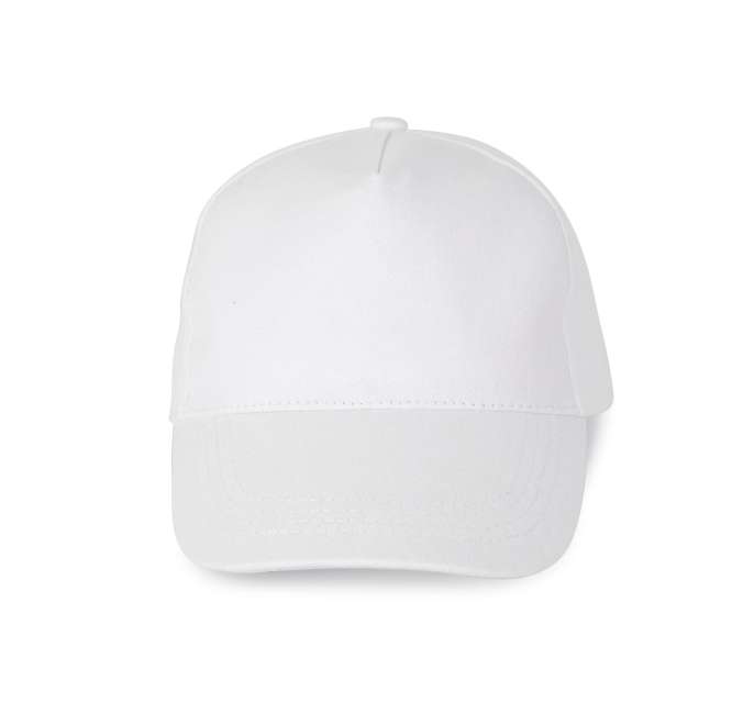 K-up Heavy Cotton Cap - 5 Panels - white