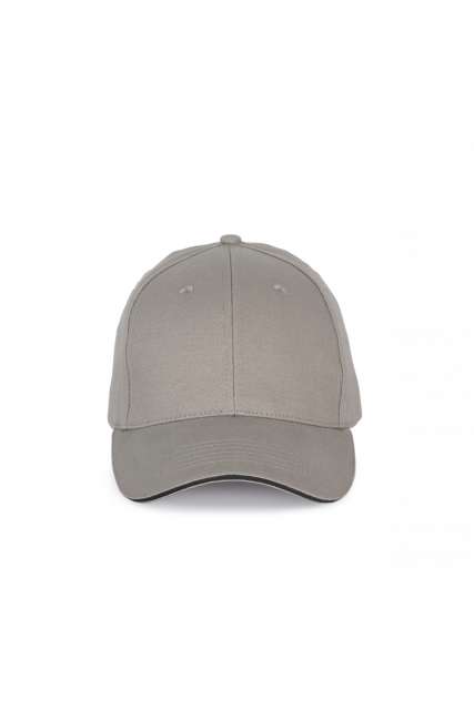 K-up Cap With Contrasting Sandwich Peak - 6 panels - grey