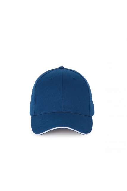 K-up Cap With Contrasting Sandwich Peak - 6 panels - blue