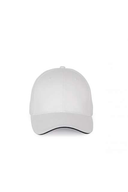 K-up Cap With Contrasting Sandwich Peak - 6 panels - bílá