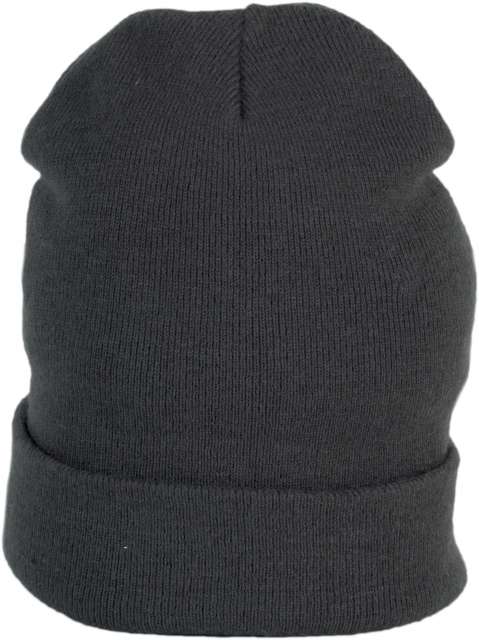 K-up Beanie With Turn-up - K-up Beanie With Turn-up - Charcoal