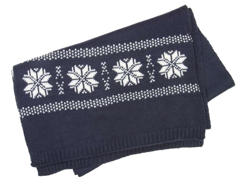 K-up Fair Isle Scarf - modrá