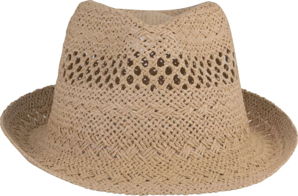 K-up Panama Straw Hat - hnědá