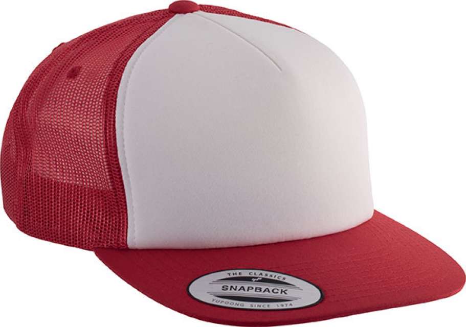 K-up Classic Trucker Cap - 5 Panels - červená