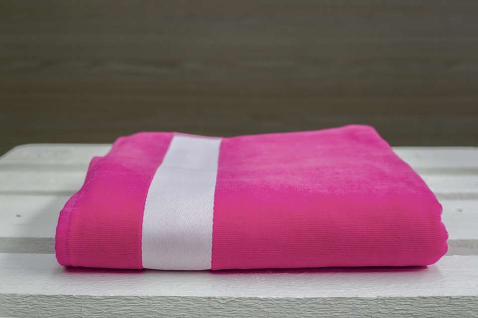 Olima Velour Beach Towel - růžová