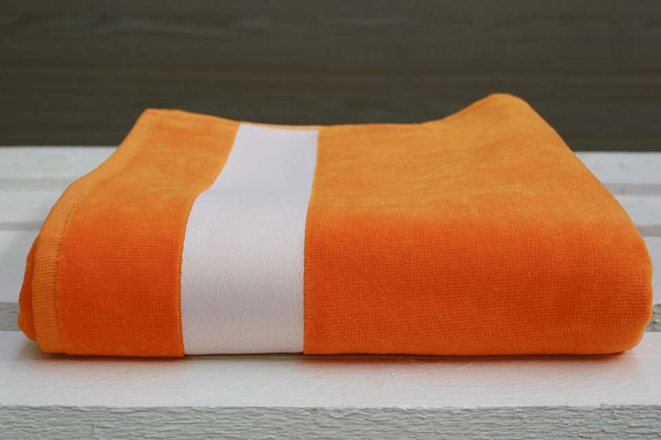 Olima Velour Beach Towel - Olima Velour Beach Towel - Texas Orange