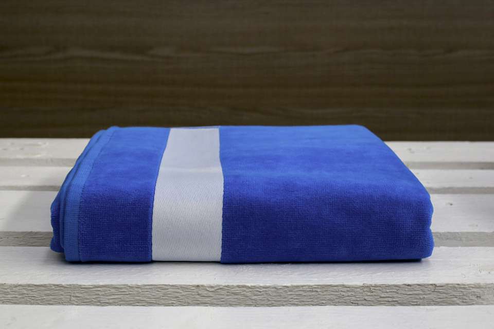 Olima Velour Beach Towel - modrá