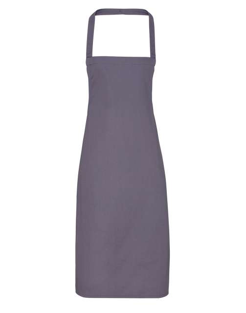 Premier 100% Cotton Bib Apron - grey