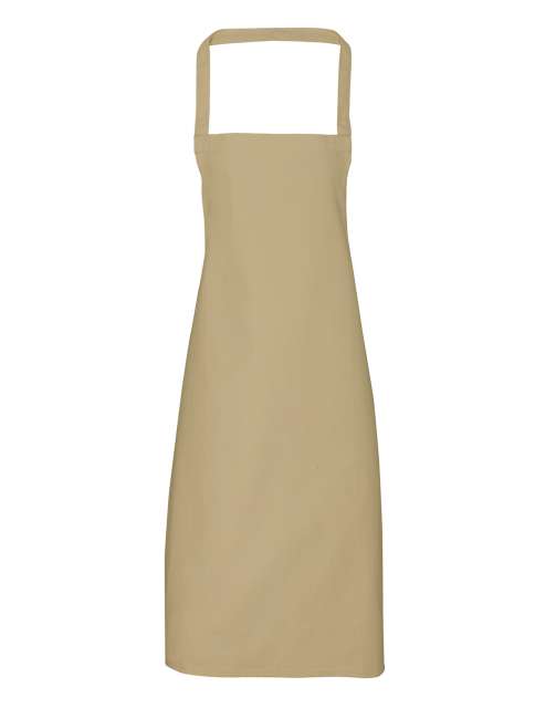 Premier 100% Cotton Bib Apron - hnědá