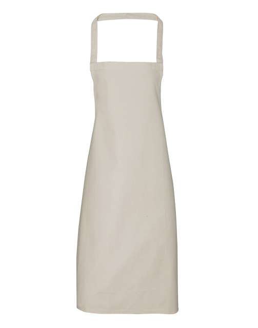 Premier 100% Cotton Bib Apron - hnědá