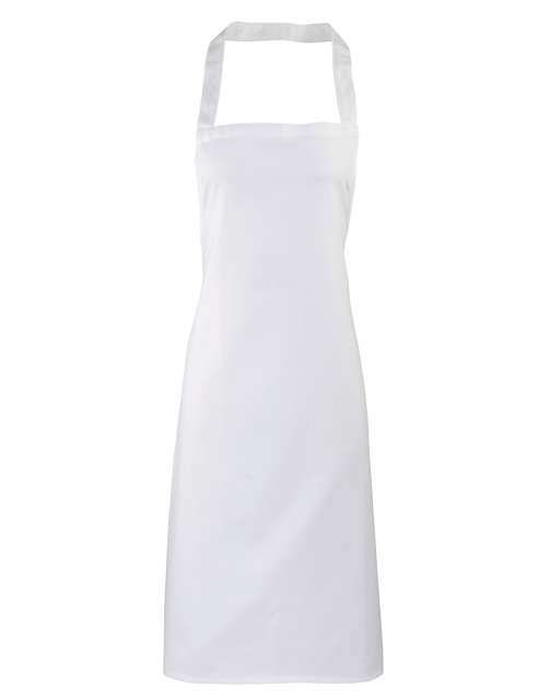 Premier 100% Cotton Bib Apron - Premier 100% Cotton Bib Apron - White