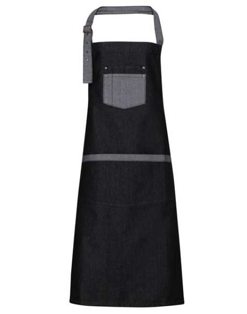 Premier 'domain' Contrast Denim Bib Apron - šedá