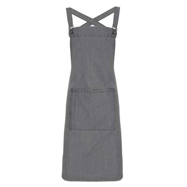 Premier Cross Back ’barista’ Bib Apron - grey