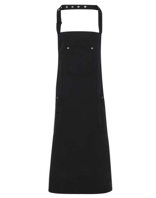 Premier 'chino’ Bib Apron - black