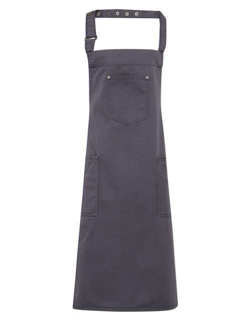 Premier 'chino’ Bib Apron - grey