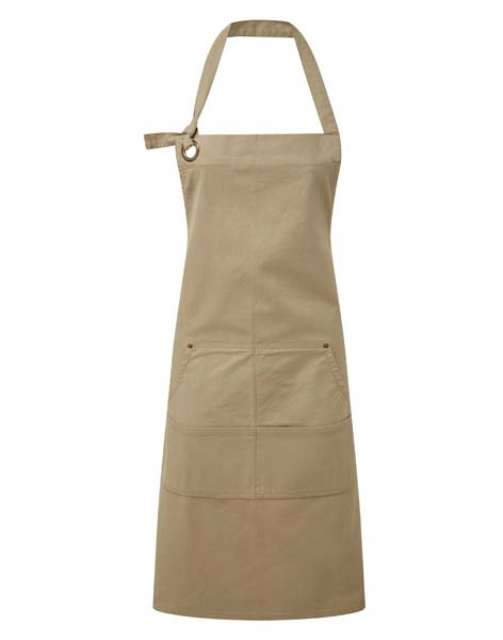 Premier 'calibre' Heavy Cotton Canvas Pocket Apron - hnedá