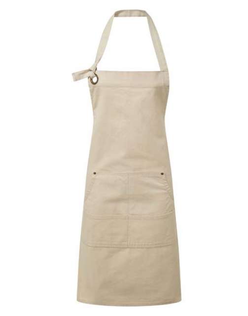 Premier 'calibre' Heavy Cotton Canvas Pocket Apron - Premier 'calibre' Heavy Cotton Canvas Pocket Apron - Natural