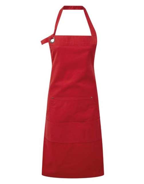 Premier 'calibre' Heavy Cotton Canvas Pocket Apron - Premier 'calibre' Heavy Cotton Canvas Pocket Apron - Cherry Red