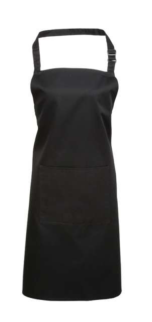 Premier ‘colours’ Bib Apron With Pocket - black