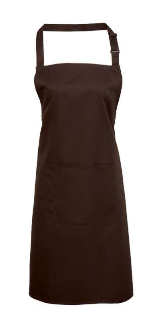 Premier ‘colours’ Bib Apron With Pocket - brown