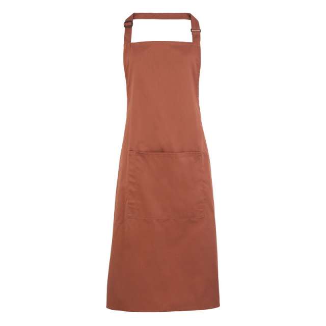 Premier ‘colours’ Bib Apron With Pocket - brown