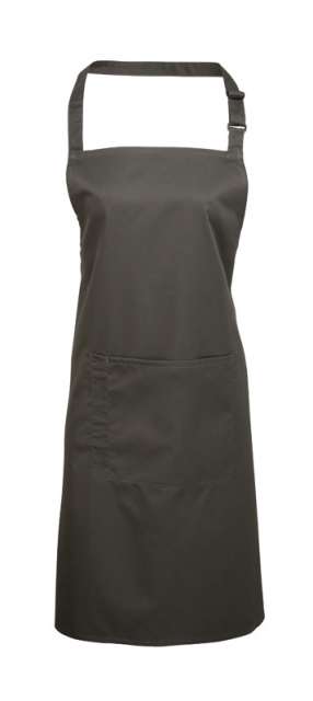 Premier ‘colours’ Bib Apron With Pocket - Premier ‘colours’ Bib Apron With Pocket - Charcoal