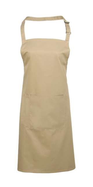 Premier ‘colours’ Bib Apron With Pocket - hnědá