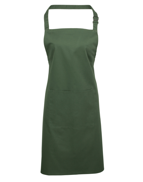 Premier ‘colours’ Bib Apron With Pocket - zelená