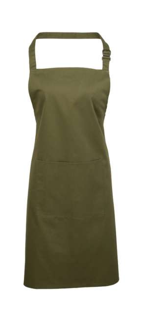 Premier ‘colours’ Bib Apron With Pocket - Premier ‘colours’ Bib Apron With Pocket - Military Green