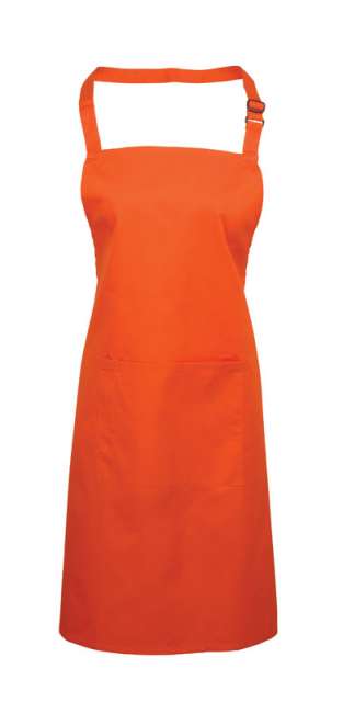 Premier ‘colours’ Bib Apron With Pocket - Premier ‘colours’ Bib Apron With Pocket - Orange