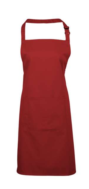 Premier ‘colours’ Bib Apron With Pocket - Rot