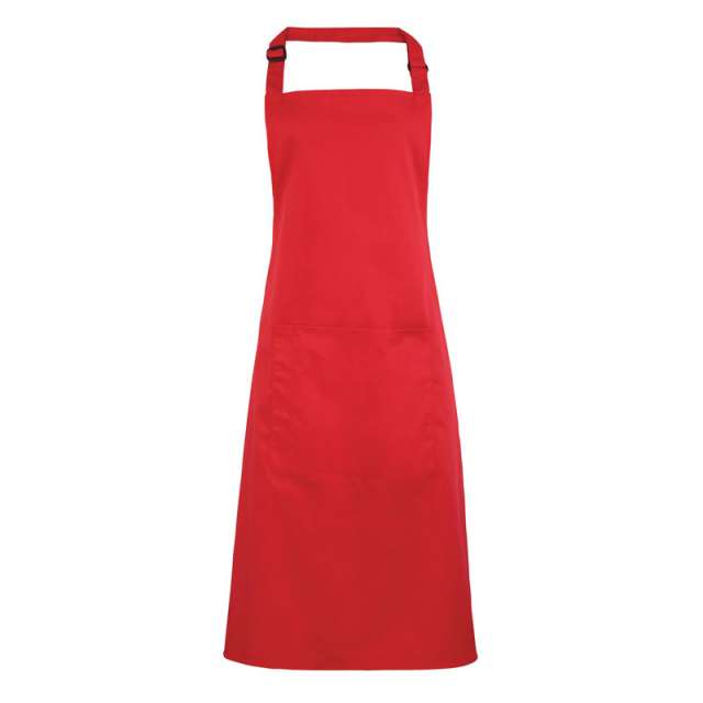 Premier ‘colours’ Bib Apron With Pocket - Rot