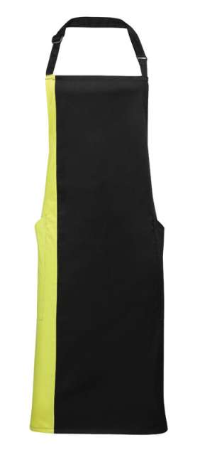 Premier 'colours Collection’ Contrast Bib Apron - schwarz